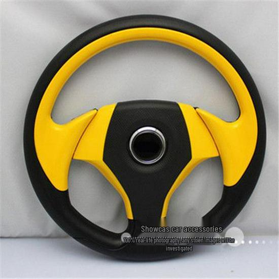13-Inch Cool Coupe Sports Car Racing Steering Wheel Semicircular Blade, 14-Inch