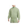 Solid Color Brand Logo Zip Pockets Stand Collar Jacket Men Jackets Matcha DQ5201-386