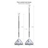 Triangle Glass Wiper Telescopic Rod Windows Cleaning Brush Window Cleaner Professional Household Window Cleaning Tool