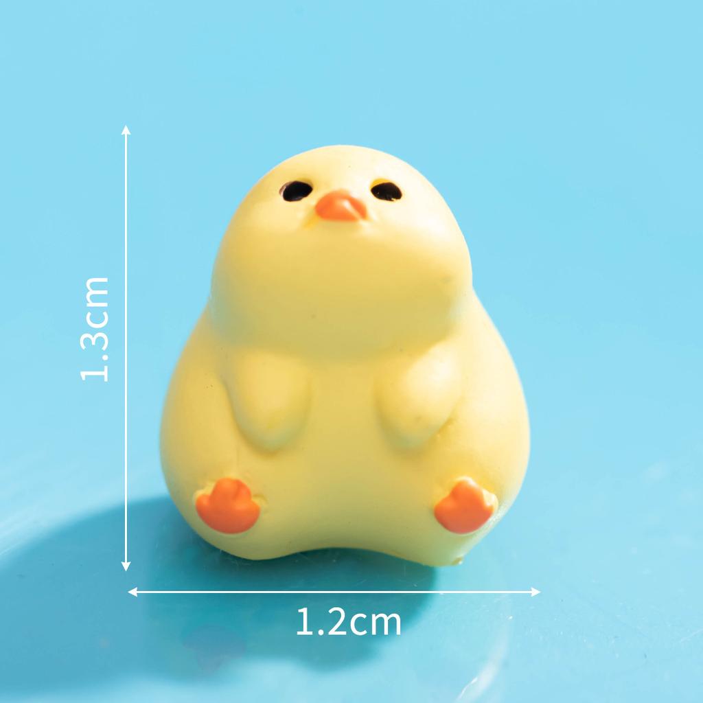 Микропейзаж мультфильм милый маленький желтый утенок фигурка украшения своими руками декоративные аксессуары офисный стол смоляные украшения