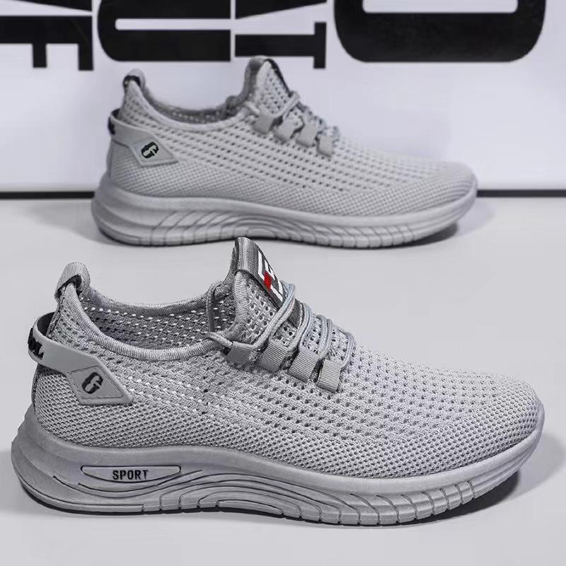 Мужская обувь 2025 года, новая летняя сетчатая дышащая тонкая повседневная универсальная молодежная беговая спортивная модная обувь