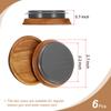 Wide Mouth Mason Jar Lids Wooden Storage Canning Jar Lids Ball Jars Wooden Lids with Airtight Silicone Seal Ball Wooden Lids