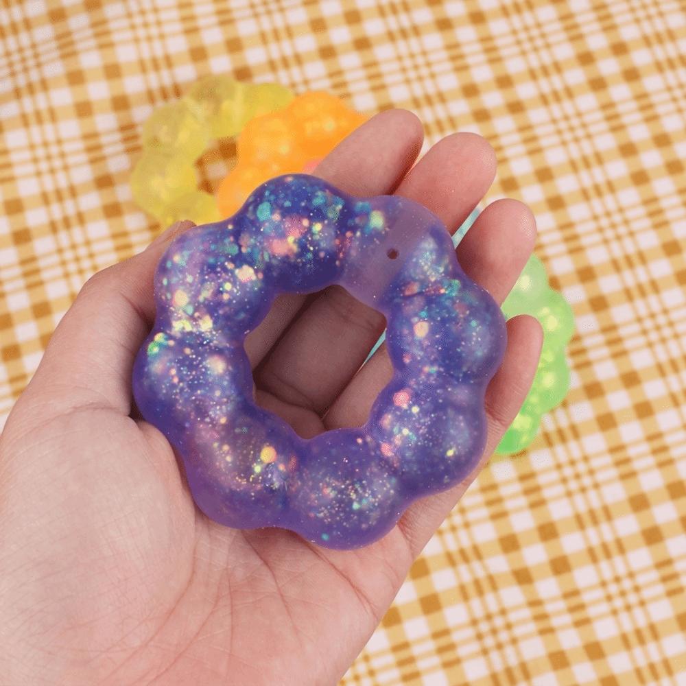 Fun Squeeze Maltose Fidgets Toys Elasticity Stretchy Doughnut Squeeze Toy Desktop Decor