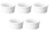 Set of 5 White Souffles X Cm Setomonohonpo 3-inch [7.7 3.9 (100cc)] Souffles, Ceramic,