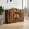 Sideboard Smoked Oak 89 x 34.5 x 57 cm Wood Based Material