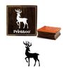 Printtoo Олень Дизайн Дневник Карточка Квадратный Коричневый Деревянный Штамп Блок-2 x 2