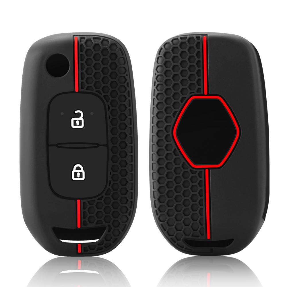 Silicone Car Remote Key Case Cover for Renault Sandero Stepway Logan 2 Clio 5 Arkana Captur Kadjar Daster Twingo Trafic Kwid