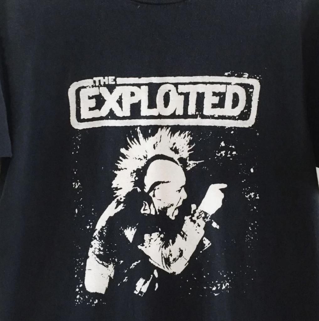 RAre THE EXPLOITED Band Short Sleeve Black Men S-2345XL T-Shirt