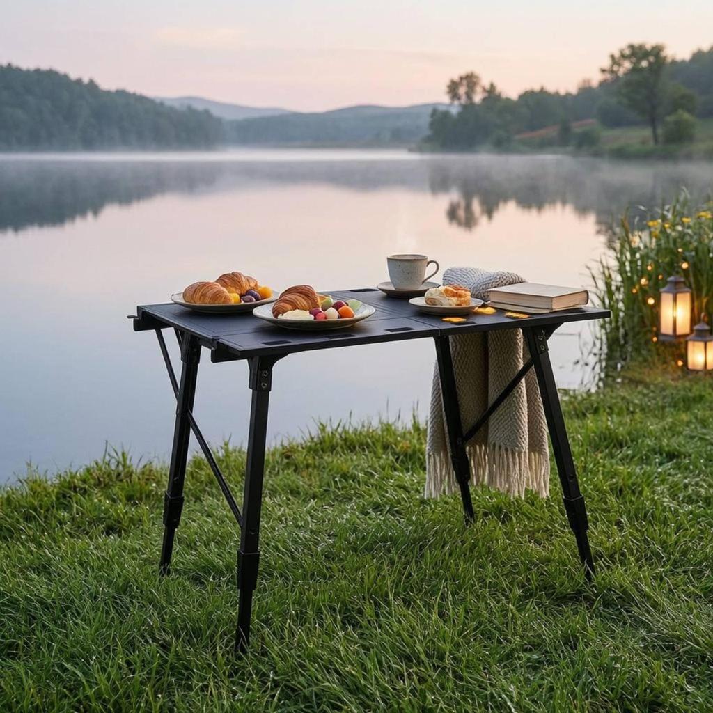 Camping Kitchen Table Lightweight Cooktop Cooking Surface Space-Saving Storage