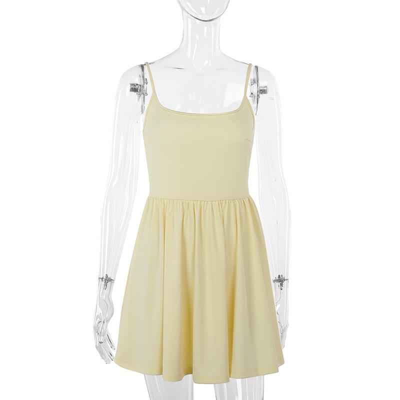Осеннее платье Fresh Air Temperament Casual Slim-fit Halter Halter A Swing Dress Women
