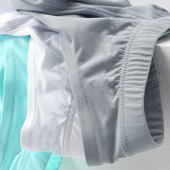 Men Briefs Low Waist U-Convex Wrap Bag Panties Solid Color Ice Silk Smooth Seamless Sexy Underwear Daily Wear
