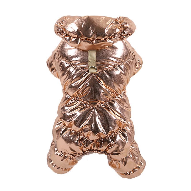 Теплая хлопковая одежда для собак и кошек на осень/зиму - Дизайн на четыре лапы с пряжкой для маленьких пород, таких как тедди, бишон и померанский шпиц