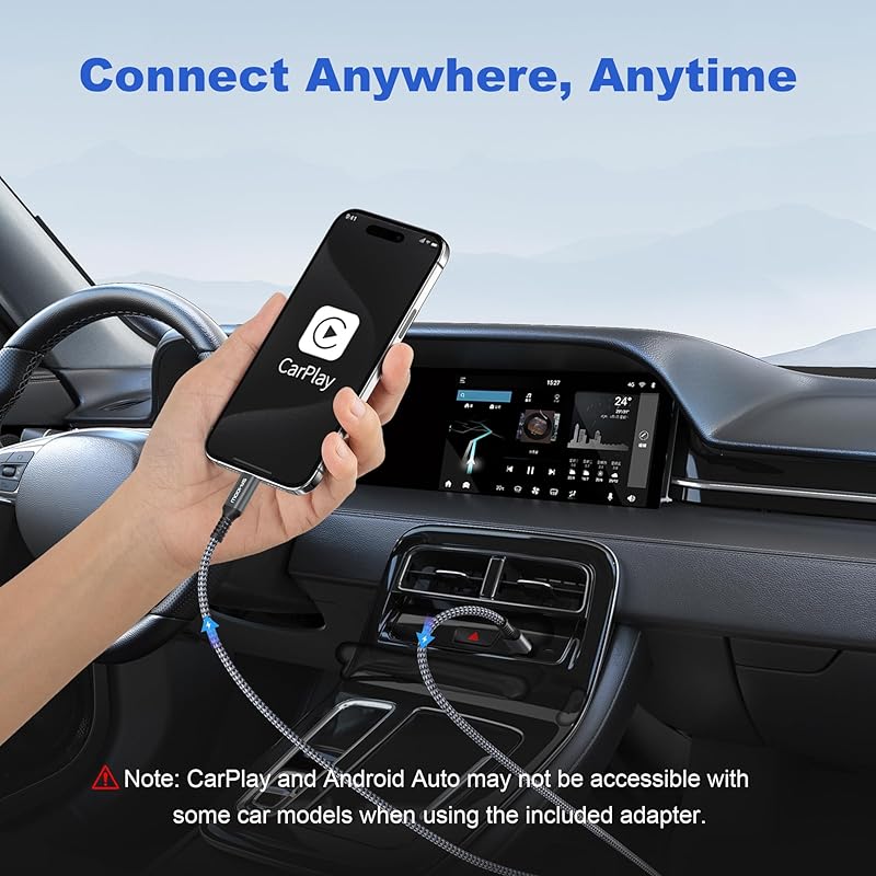 Basesailor USB Type C To Type 100W Cable 2M and Adapter, PD Charging Cord Fast Charging Cable, iPhone 16 15 Max, MacBook, iPad Pro 10, Air 4, 5, Mini