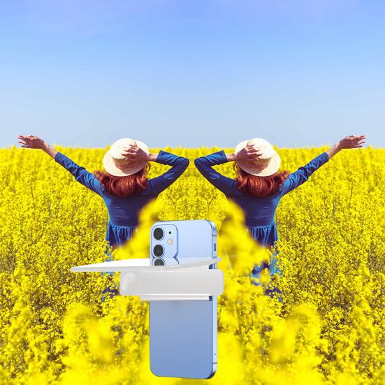 Клипса-отражатель для телефона с большим зеркалом и дистанционно регулируемым углом, линза с эффектом зеркала для потрясающих снимков воды и неба, аксессуар-зеркало для задней камеры