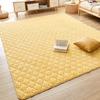 CHOSHOME Carpet Extra Thick Rug 2 Tatami Thick Soft To the Water Flannel Compatible with Floor Heating and Hot 190 X 190 Yellow Rug, 25mm, Mat, Mats,