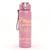 1PC Blessed Mama Quote 750ml Color Plastic Sports Water Bottle Leakproof Flip Straw Lid Suitable for Sports Office Home Use