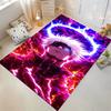 Anime Style Carpet with Cool Flame Background Suitable for use as an anti-slip game mat for living room and bedroom sofas
