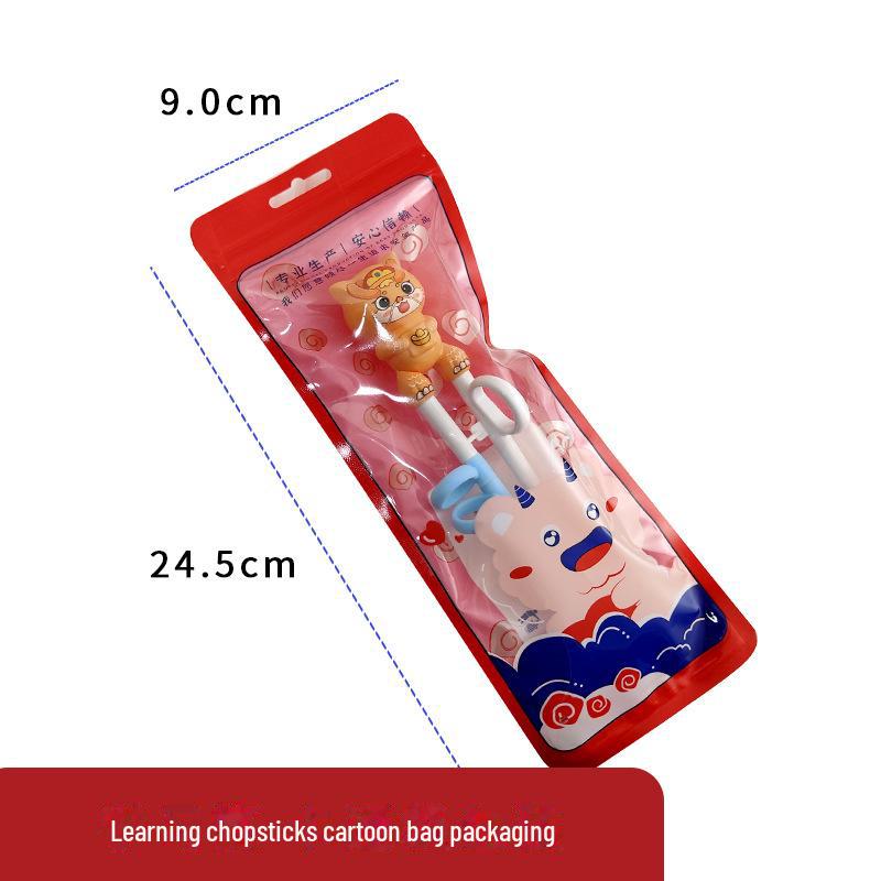 Детский мультяшный обучающий набор палочек для еды и столовых приборов: Ложка, вилка и палочки для еды из нержавеющей стали 304 для младенцев и мам.