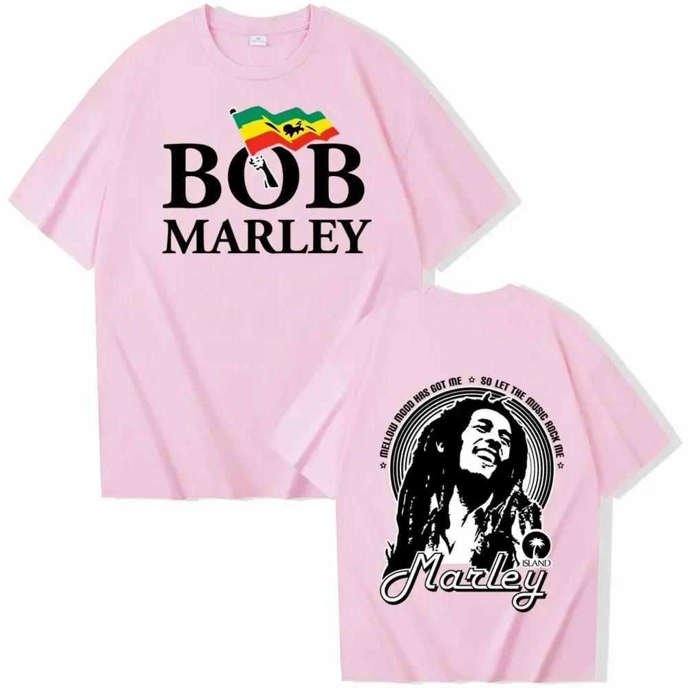 Bob Marley T-Shirts Fashion T-shirt for Men Y2K Tops Harajuku O-Neck Short Sleeve Shirts Fans Gift Summer Women Fashion T-shirt