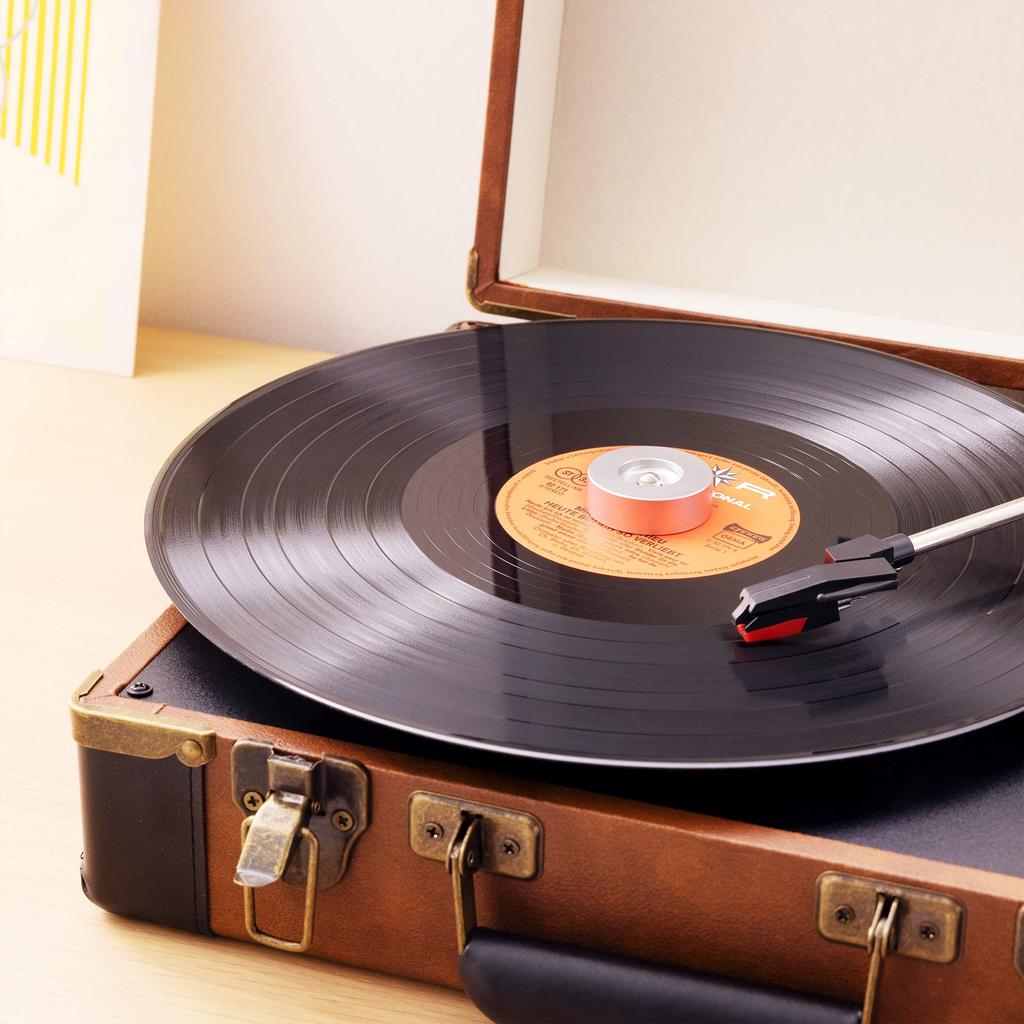 Kwmobile Donut Adapter 45RPM Vinyl Single Record Playback EP Adapter 45rpm EP Record Accessory Aluminum 7" - 7" - -