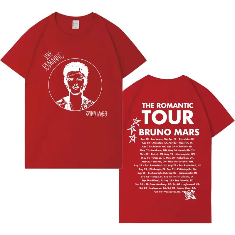 2026 Rapper Bruno Mars Trendy Graphics Tshirts Mens Women Casual High Quality Crewneck Comfort Y2K Short Sleeve Aesthetic Tops