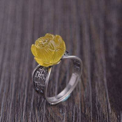 Серебро S925, восстанавливающее древние способы, - это технология. Женская мода, кольцо с цветком лотоса и пчелиным воском, тайские серебряные украшения, оптовая продажа.