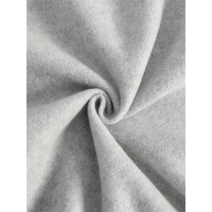 Warm Polyester Hooded Jacket for Women Casual Elastic Waistband Thermal Insulation Fall Winter Outerwear