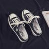Summer New Small Daisies Low-top Shallow-mouth Canvas Shoes Women's Half-care Student Shoes Lazy Single Shoes