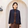 YUN 2025 Короткое повседневное пальто с круглым вырезом и ароматом, осень/зима - Корейский стиль