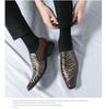 Men's European & American Pointed Toe Leather Loafers - Large Size Slip-On