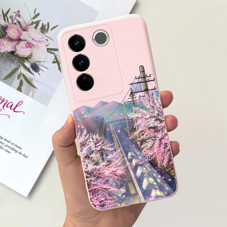 Чехол для Vivo V27 Чехол для Vivo V27e V2237 Милый Модный Расписной Чехол Мягкий Силиконовый Чехол для Телефона Для Vivo V27 Pro V 27 V27e Задняя Крышка Сумки