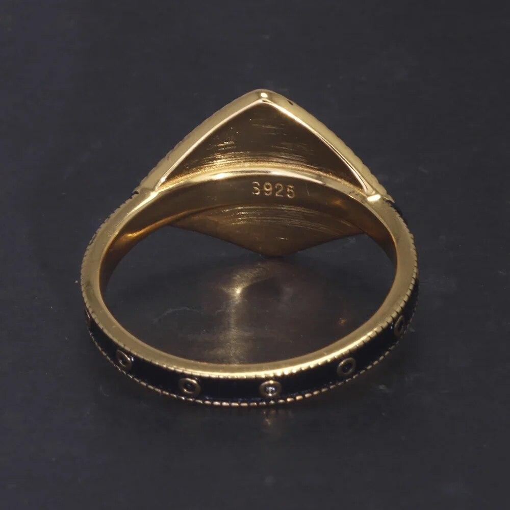 Кольцо из серии Game Dark Souls, настоящее серебро 925 пробы с позолотой в стиле ретро для мужчин, женщин, любителей косплея, ювелирные изделия