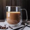 Double Wall Borosilicate Glass Coffee Cup Heat Resistant Handle Milk Juice Whiskey Water Cup Home Bar Party Drinking Utensils