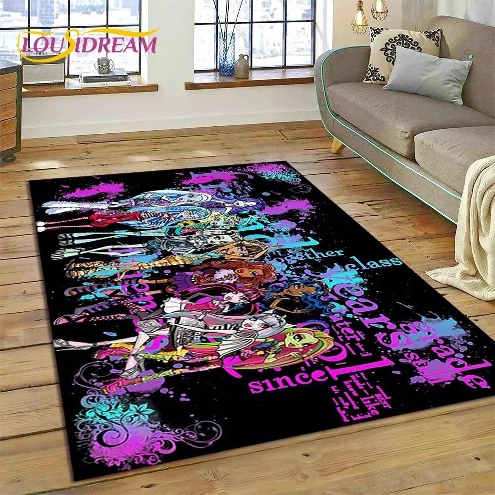 Мультяшный ковер-дорожка Monster High Draculaura Вампир для спальни, гостиной, дома, украшение для дивана, детский игровой большой декоративный коврик для пола