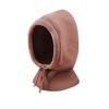Knitting Hat Scarf Set Solid Color Adjustable Drawstring Scarf Hat Women Winter Warm Windproof Elastic Thermal Hat