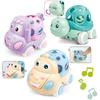 Baby Rattles 0 12 Months Car Toys for Infant Soft Rubber Push and Go Vehicles Toddler Rattle Car Friction Powered Truck Toy Gift