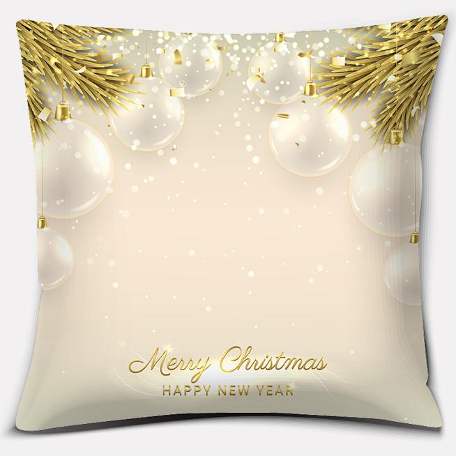 Золотое Рождественское украшение серии Подушка Подарок Украшение для дома и офиса Подушка Спальня Диван Автомобиль Чехлы
