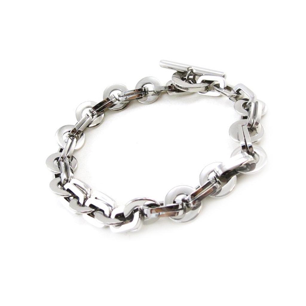 Les Trésors De Lily [J0084] — Серебряный стальной браслет «Хореография» — 19,5 см 1 см