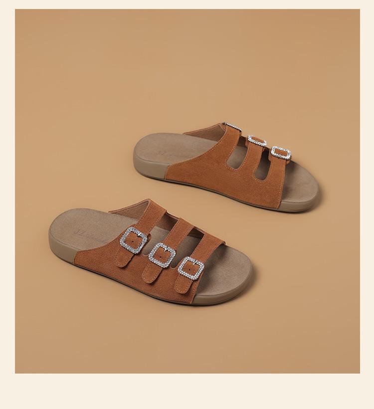High fashion temperament, one foot soft soled slippers, women's shoes for outdoor wear