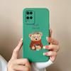 Чехол для телефона OPPO A54 4G Милый мультяшный динозавр Животный стиль Матовый жидкий силикон Задняя крышка Для OPPOA54 A 54 4G Чехол Fundas