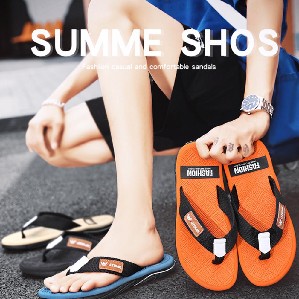 Comfortable & Lightweight Flip-Flops | Classic Black & White Design | Slip-Resistant Soles for Daily & Beach Wear | European Summer Hot Sale