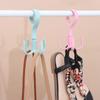 Hook Nail-free Tie Holder Cloth Rack Rotating Four-claw Hook 4 Hook Plastic Hanger Multifunction