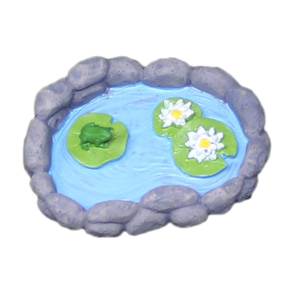 Water Pool Ornament Mini Figurines Miniature Garden Decor DIY Micro Landscape Ornaments Indoor Outdoor Statue Dollhouse