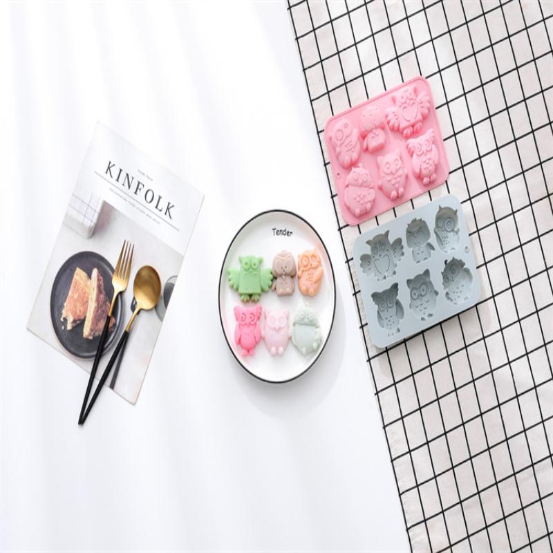 Силиконовые формы в виде 3D совы для торта, желейных конфет, желе, кубиков льда, мыла, формы для выпечки, формы для мыла, силиконовая форма для выпечки