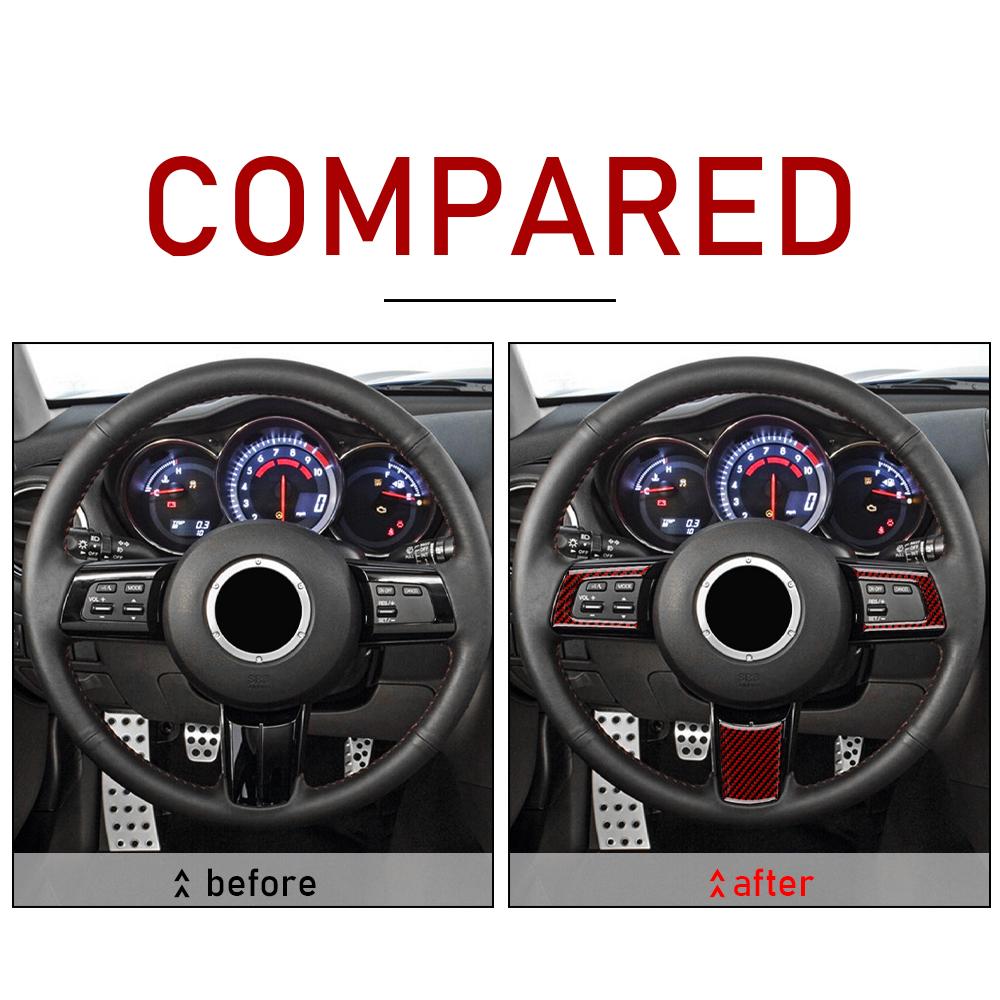 Carbon Fiber Steering Wheel Frame Lower Trim For Mazda RX-8 2004-2011 Anti-Scratch Styling Interior Modification Accessories
