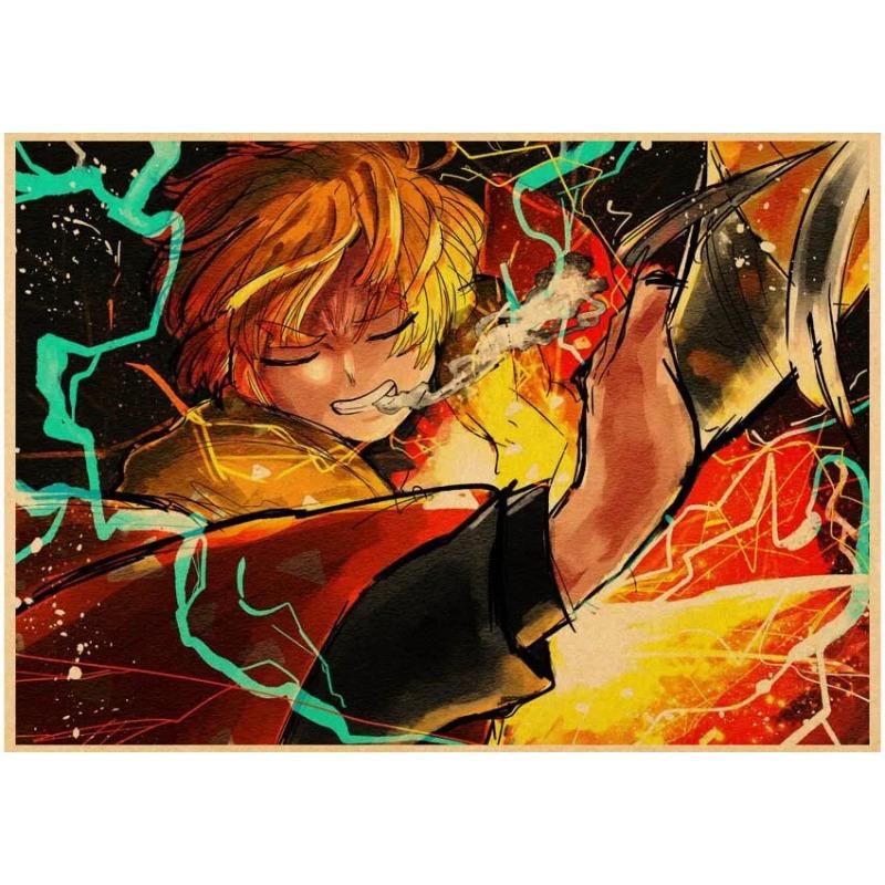 Demon Slayer Zenitsu Agatsuma Anime Wall Poster Vibrant Bedroom Decor for Anime Fans Perfect for Home or Office HighQuality Pri