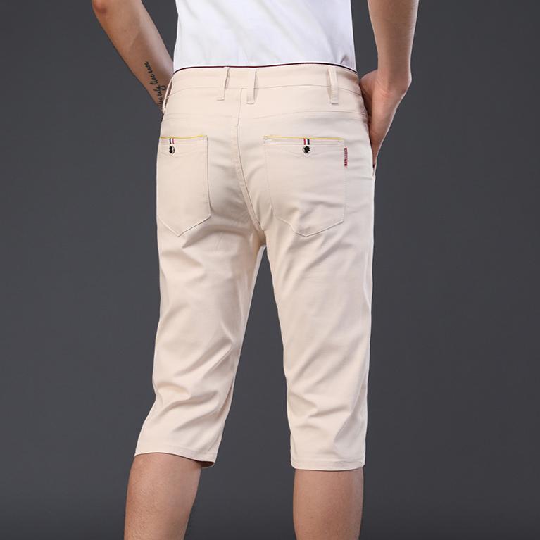 Мужские повседневные корейские версии модные хлопковые капри мужские брюки свободные прямые капри шорты брюки в западном стиле