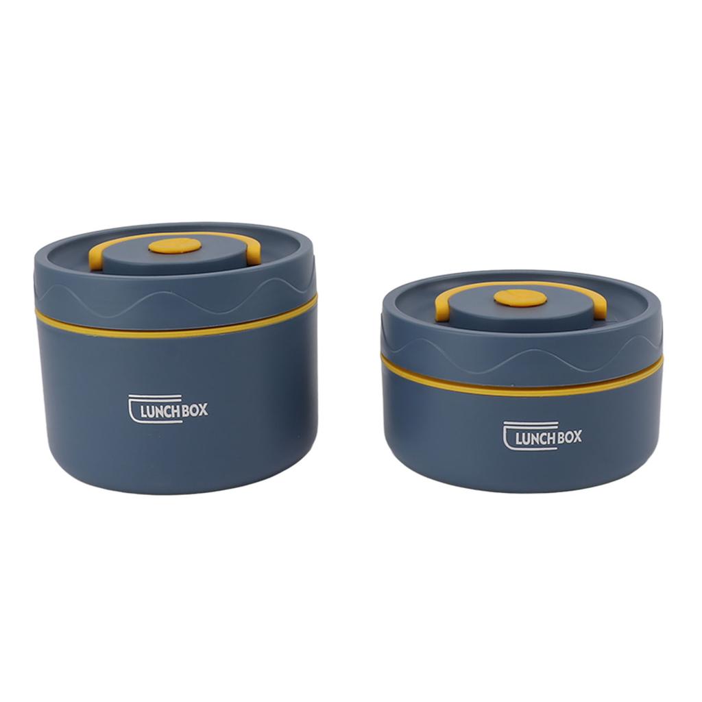 Bento Lunch Box Round with Lid Bag Leakage Proof Stainless Steel Safe Large Capacity Easy Clean