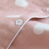 Women's Long Sleeve Cotton Pajamas - Heart Pattern, Double Layer Gauze, Sweet & Cozy Homewear Set for Spring/Autumn