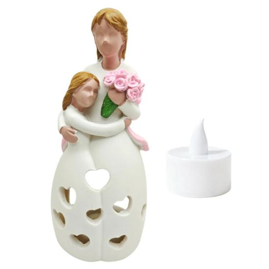 Светодиодный светильник в форме свечи с полым узором «Любовь», лампа для создания атмосферы в гостиной, теплая на ощупь, из смолы, для дома